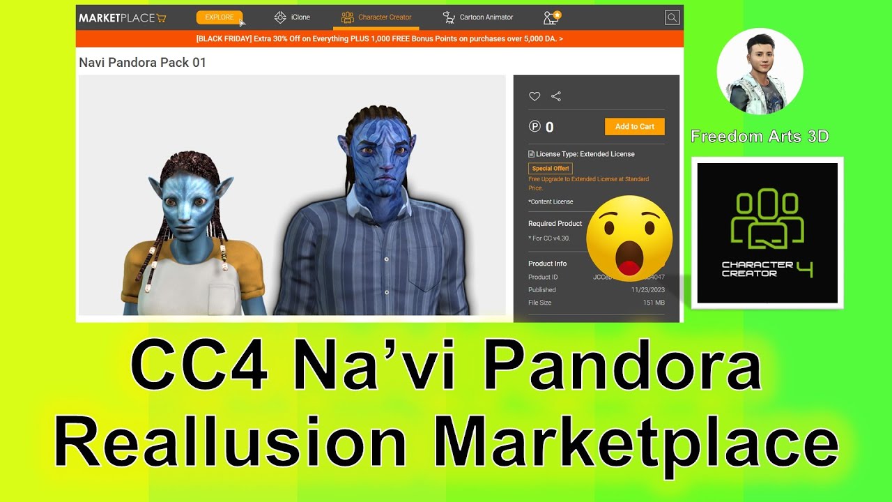 Na’vi Pandora CC4 Character Creator 4 | 3D | iClone 8 | Reallusion Marketplace | Jake Sully Neytiri