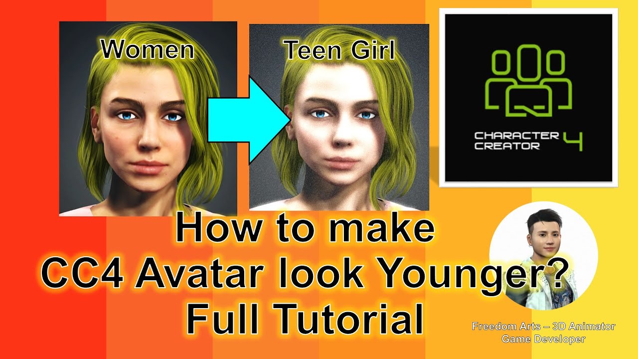 How to Make Your CC4 Avatar Look Younger | Character Creator 4 Tutorial | Freedom Arts 3D