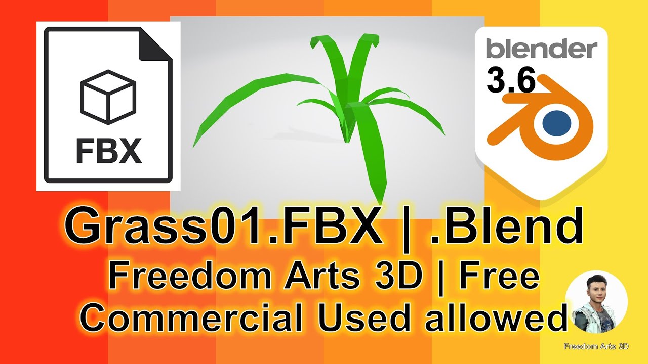 Grass 01 – FBX | Blender Download – Freedom Arts 3D Creation