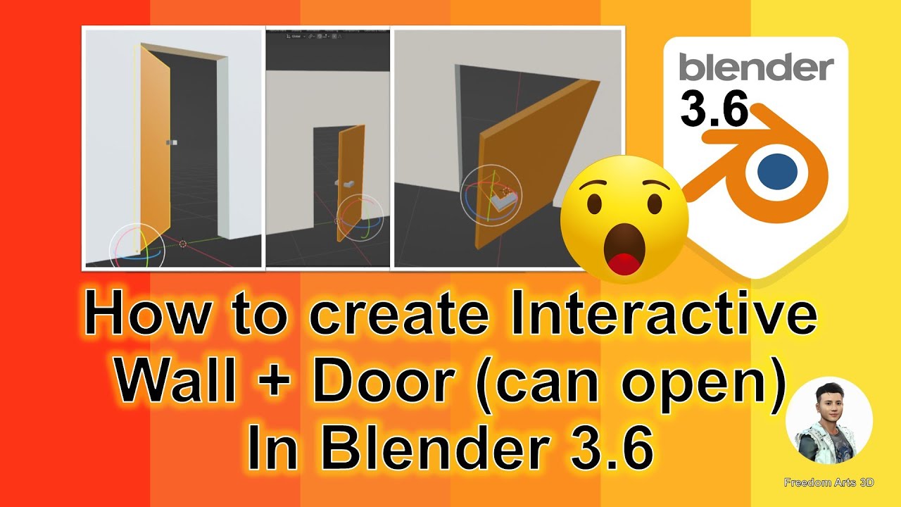 How to Create Interactive Wall and Door in Blender 3.6 – Tutorial