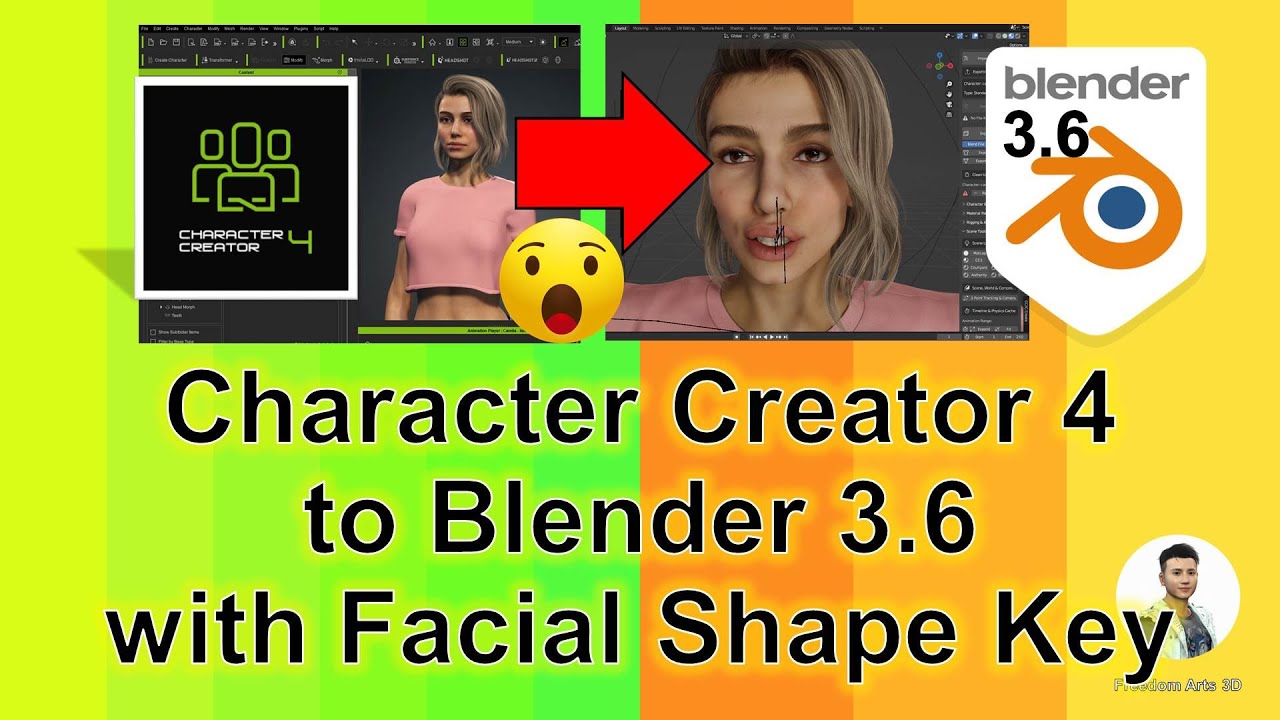Character Creator 4 (CC4) to Blender 3.6 with Facial Shape Keys and Full Skeleton – Tutorial