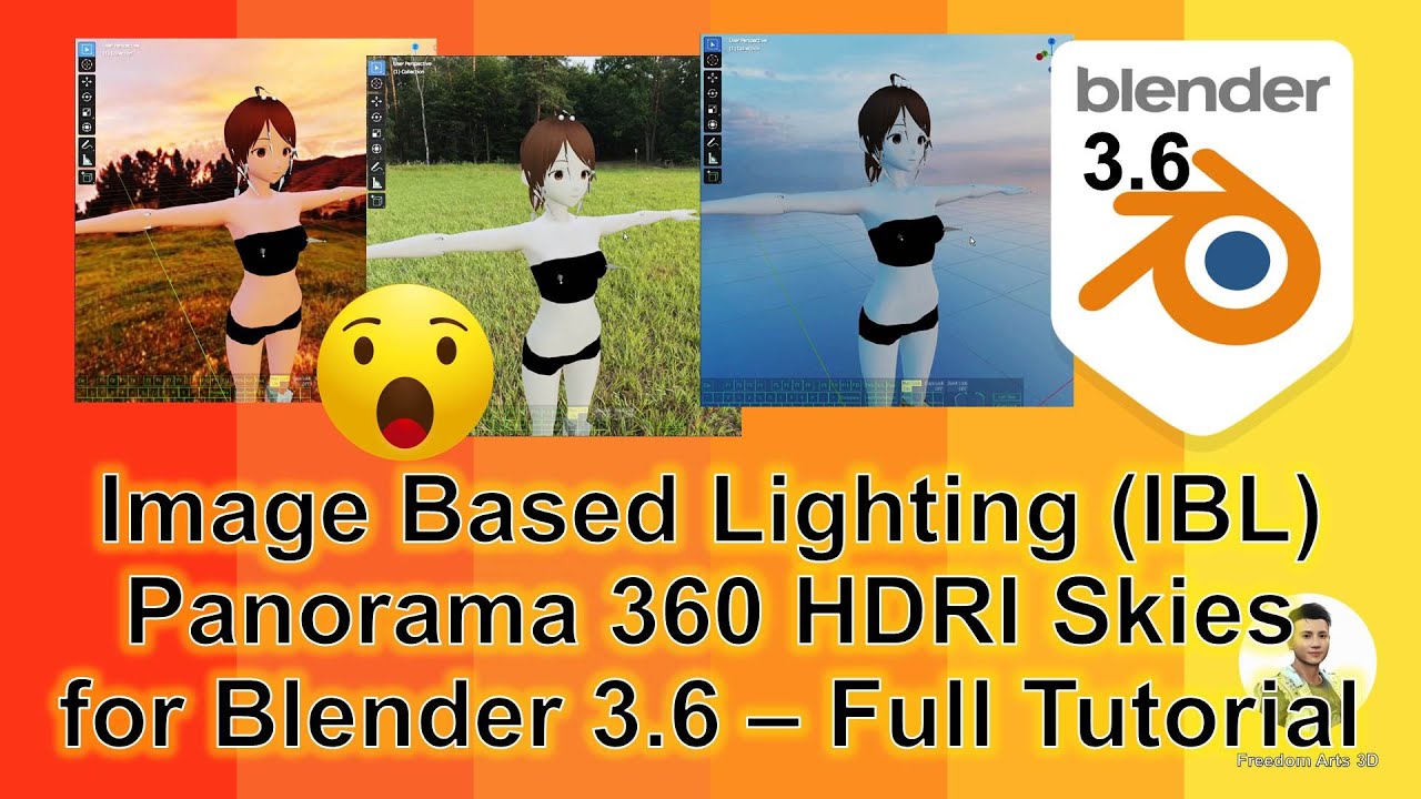 Image Based Lighting IBL Tutorial on Blender 3.6 | Sky | Panorama | 360 | Lighting