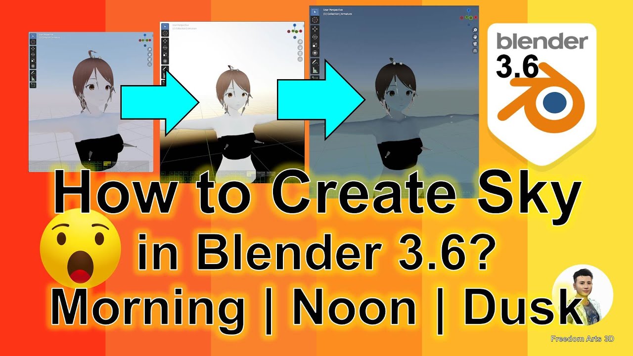 How to Create Sky in Blender 3.6 – Morning | Noon | Dusk – Tutorial