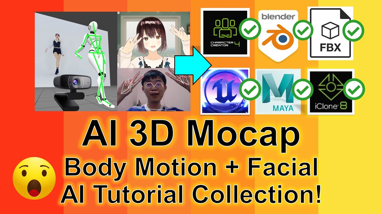 AI can make 3D Mocap | Body Motion | Facial Expression | Tutorial Collection