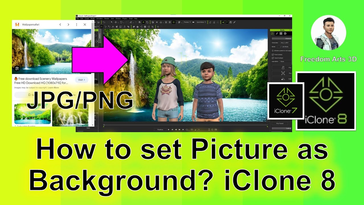 How to Set Picture as Background – iClone 8 Tutorial
