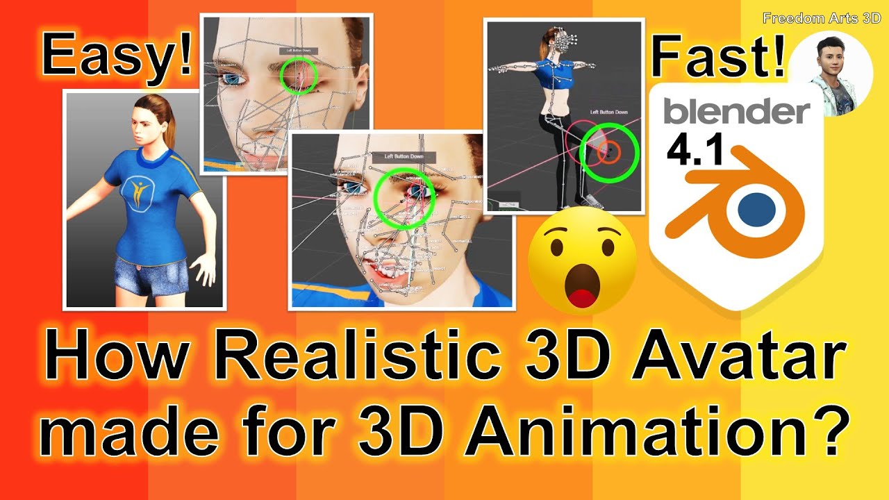 How Realistic 3D Avatar made for 3D Animation | MakeHuman | Blender 4.1 | Tutorial
