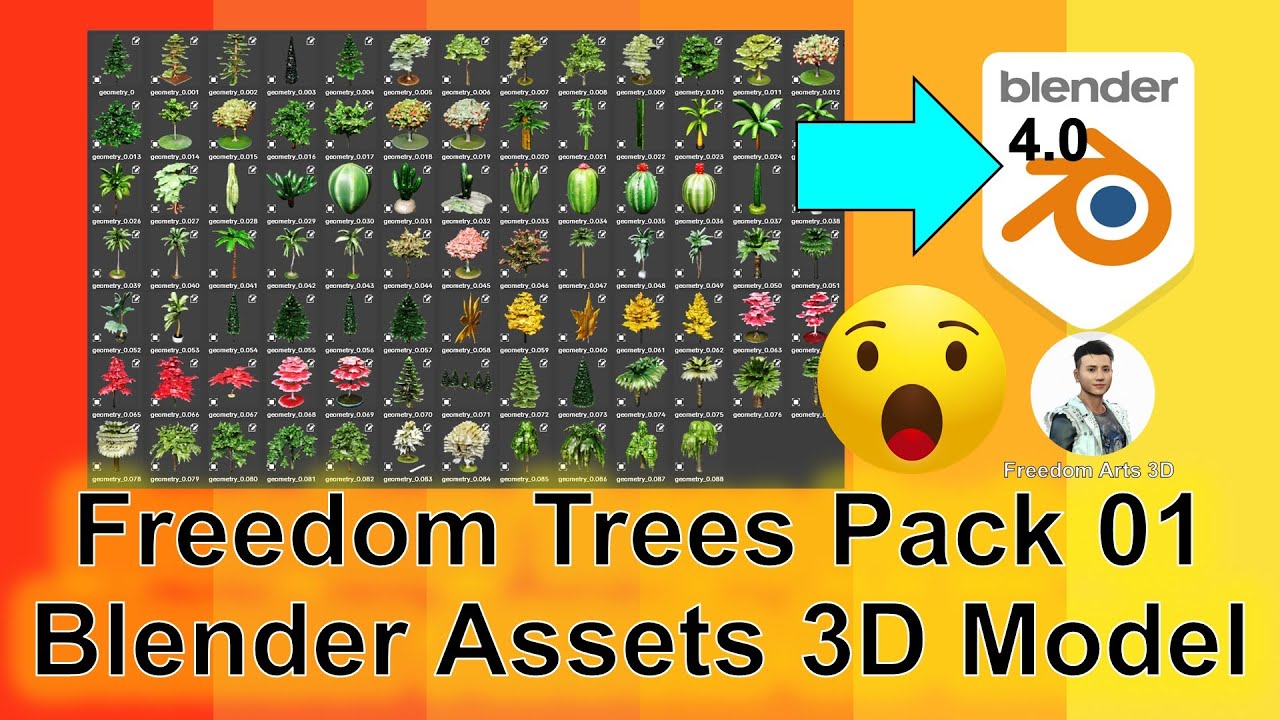 Freedom Tree Pack 01 | Blender Assets 3D Model