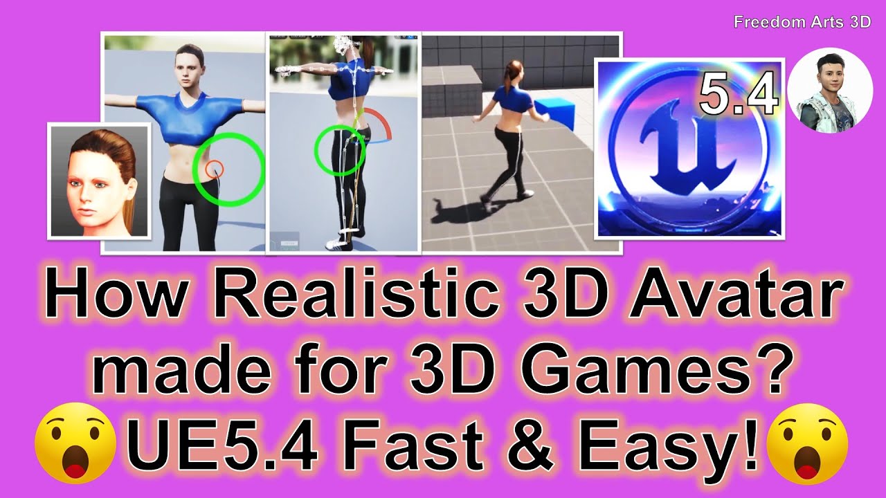 How Realistic 3D Avatar made for 3D Games? Unreal Engine 5.4 | MakeHuman | UE 5.4 | Game Dev