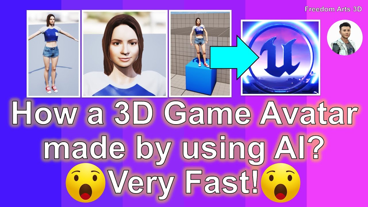 How a 3D Game Avatar made by using AI? Unreal Engine 5.4 | Character Creator | Headshot | Modeling