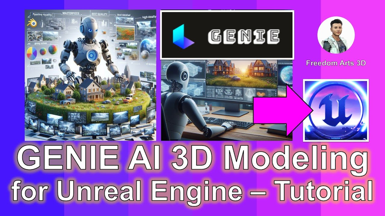 GENIE AI 3D Modeling for Unreal Engine 5.3 with collision – Full Tutorial