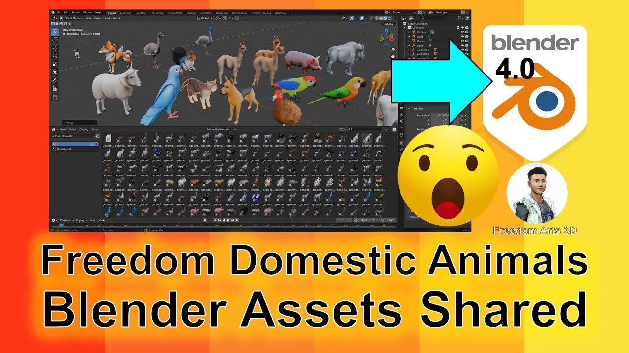 Freedom Domestic Animals 3D Models Collection – Blender 4.0