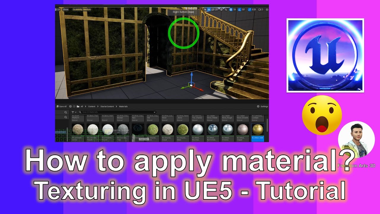 How to apply material for UE5 3D models – Unreal Engine 5 Tutorial