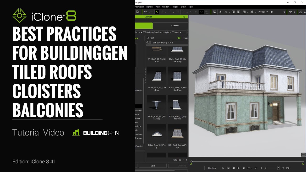 Best Practice for Roofs, Cloisters and Balconies | iClone BuildingGen Plug-in Tutorial