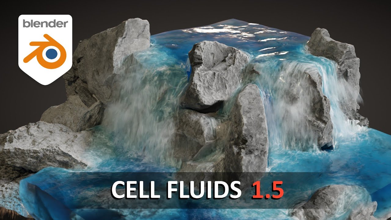 Cell Fuild Water Simulation in Blender