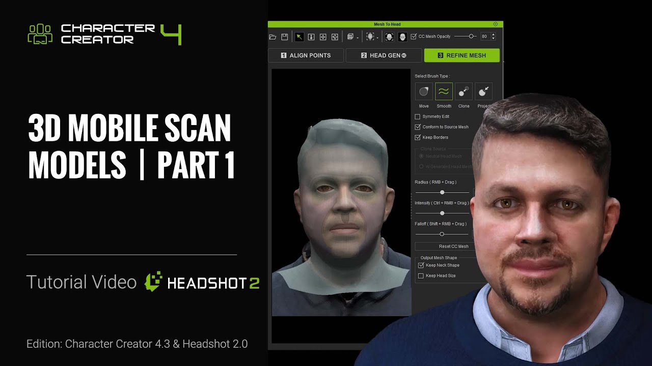 Make 3D Mobile Scan Models into CC Characters | Headshot 2.0 Plug-in Tutorial