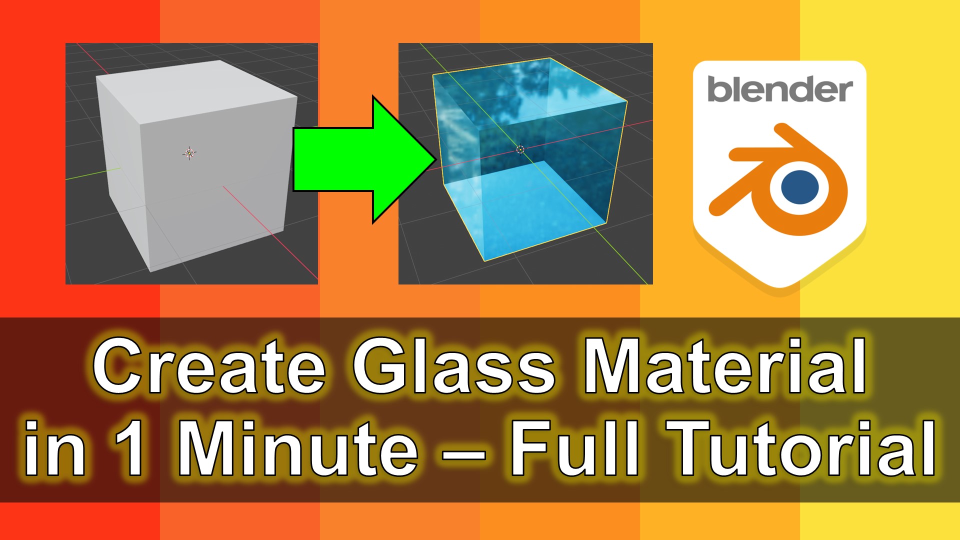 How to Create Glass Material in one minute? Blender 4.1 Tutorial