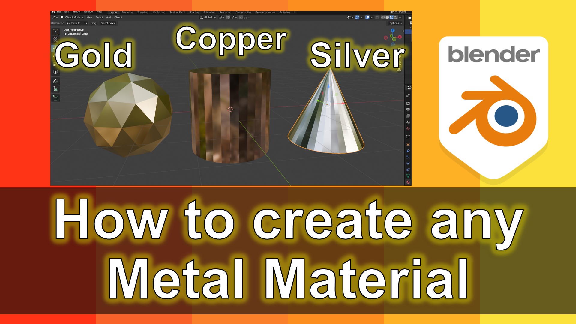 How to create any metals in Blender 4.1 | Full Tutorial