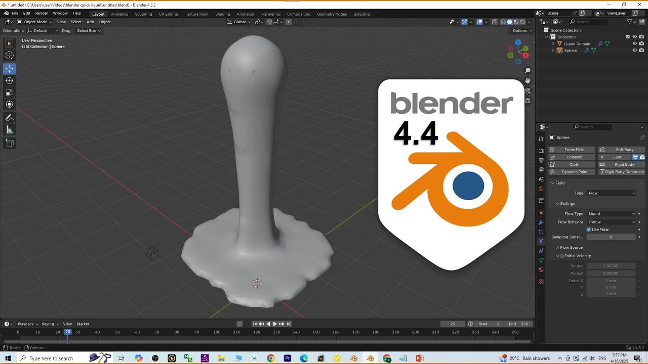 Blender Quick Liquid Tutorial – #blender #water #liquid #simulation #tutorial #3danimation