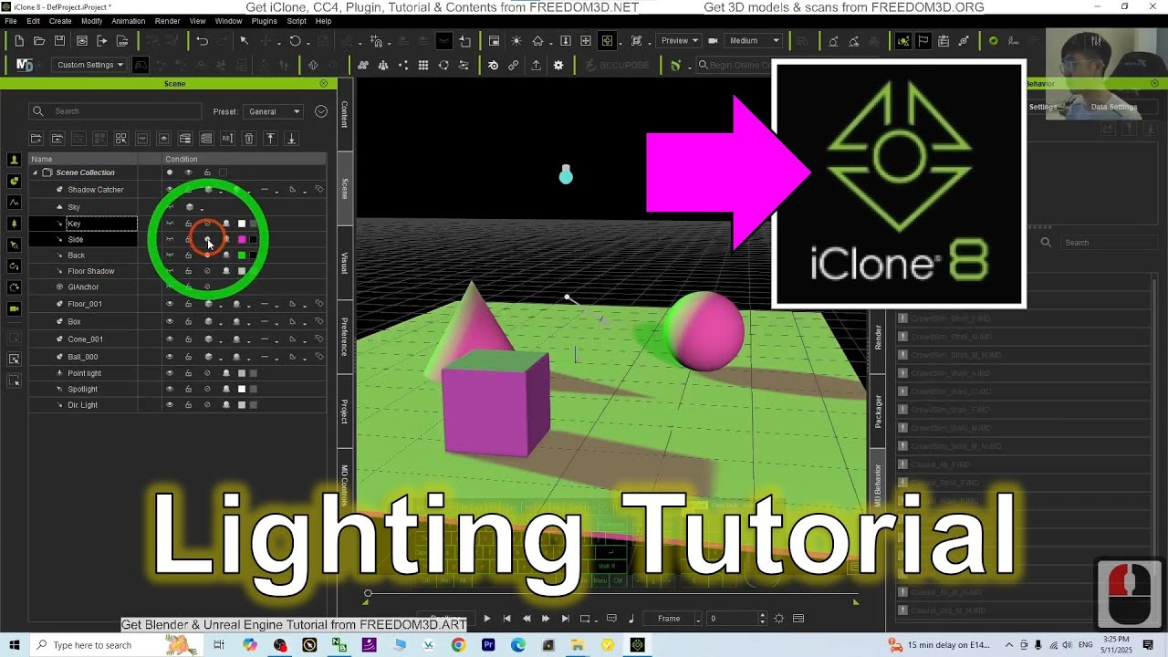 iClone 8 Lighting Tutorial #iclone #tutorial #lighting #light #render