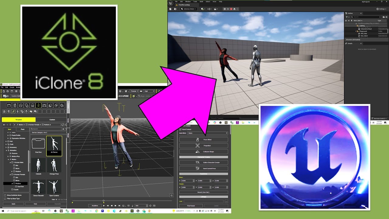 iClone – Unreal Engine 5.5 – 3D Animation Pipeline Tutorial #unreal #UE5 #iclone #pipeline #tutorial